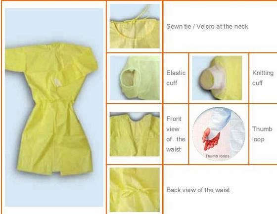 Vestidos protectores disponibles cómodos para la prevención cruzada de la infección