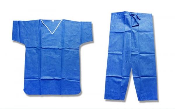 Los vestidos protectores disponibles de la manga corta, quirúrgico disponible respirable friegan