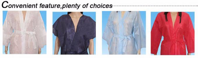 Vestido disponible no tejido del aislamiento, batas protectoras disponibles higiénicas