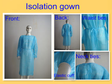 Vestidos plásticos disponibles pacientes del cuello redondo, vestidos médicos del aislamiento