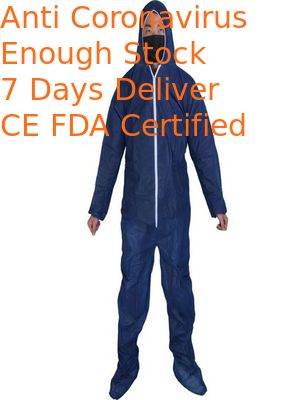 Disposable Chemical Resistant Disposable Coveralls Anti Abrasion For Medical Lab