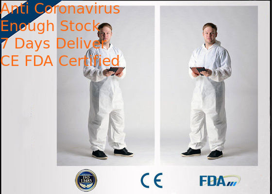 Non Woven Disposable Protective Coveralls , Disposable Microporous Coverall