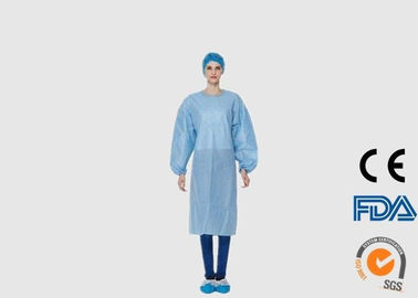 desgaste protector disponible de 40G SMS, vestido quirúrgico azul de la prueba de la sangre