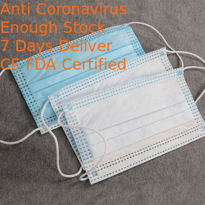 Fliud Resistant Disposable Face Mask Full Length Pvc Concealed Nose Piece