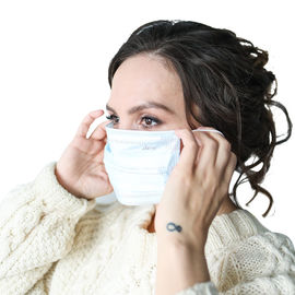 Anti Foaming Disposable Face Mask White Color  Weight 2.9 - 3,2g PP Material