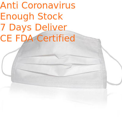 3 - Layer Disposable Face Mask High Elastic Ear Hanging Absorbs Hot Air