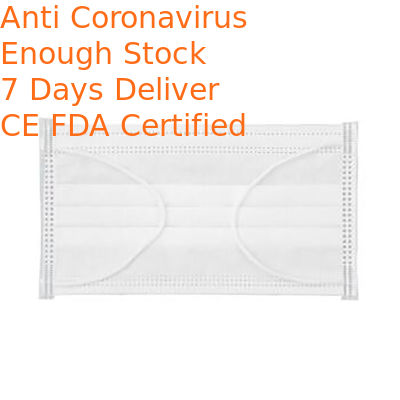 3 - Layer Disposable Face Mask High Elastic Ear Hanging Absorbs Hot Air