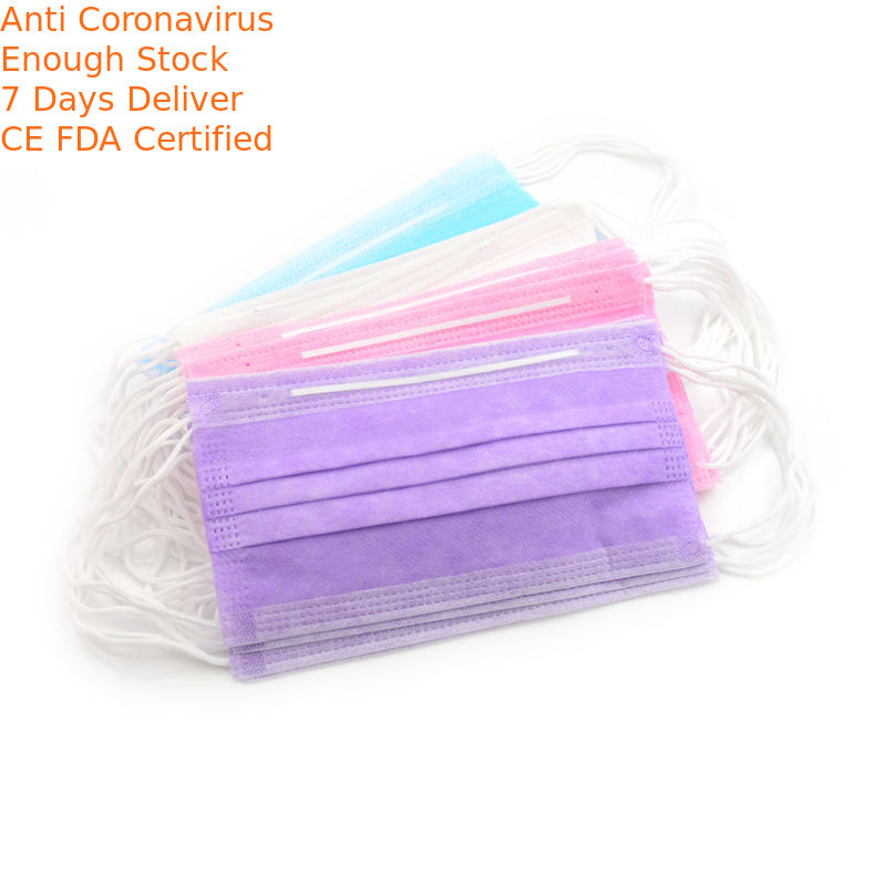 Biodegradable Disposable Face Mask Size 17.5 X 9.5cm With Adjustable Nose Wire