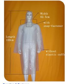 Vestidos plásticos disponibles unisex, impermeable plástico disponible cómodo
