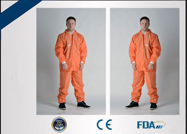 China Batas disponibles resistentes químicas impermeables con el puño elástico fábrica