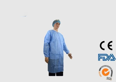 China prueba líquida de las chaquetas dentales disponibles del laboratorio de 35G SMS con los puños hechos punto fábrica