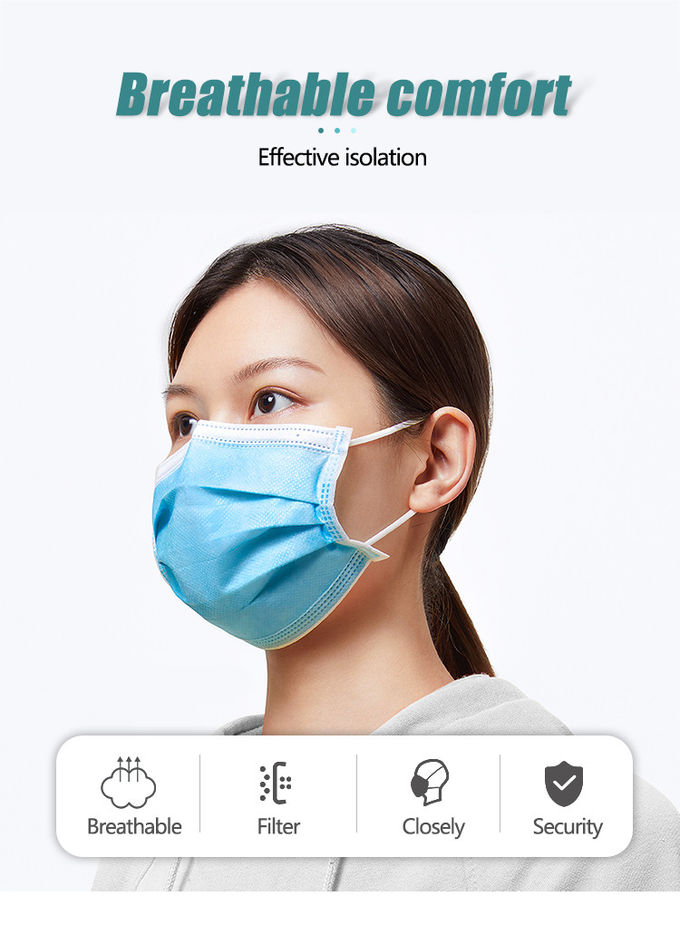 Estilo anti disponible cómodo del gancho el elástico de la talla 17,5 X los 9.5cm del virus de la mascarilla